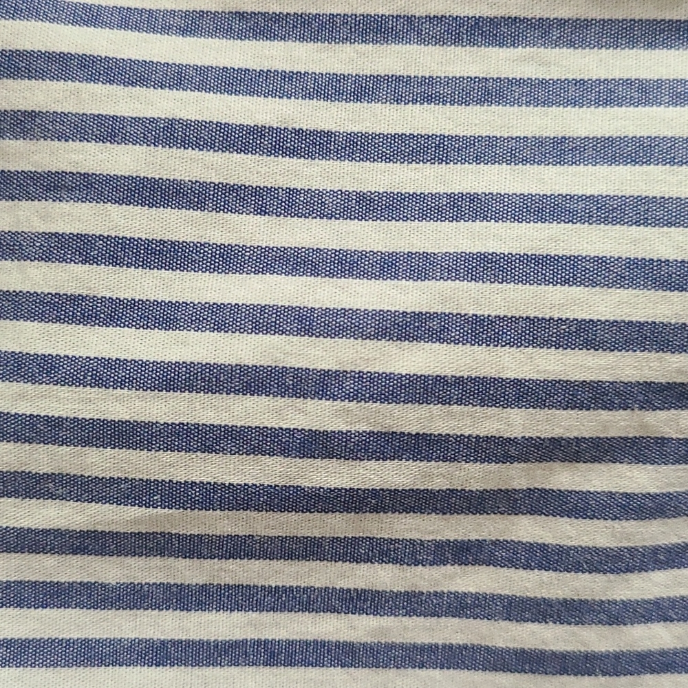 Love, Fire Off the Shoulder Blouse Top. Sz Large Blue/White Striped - Picture 6 of 8
